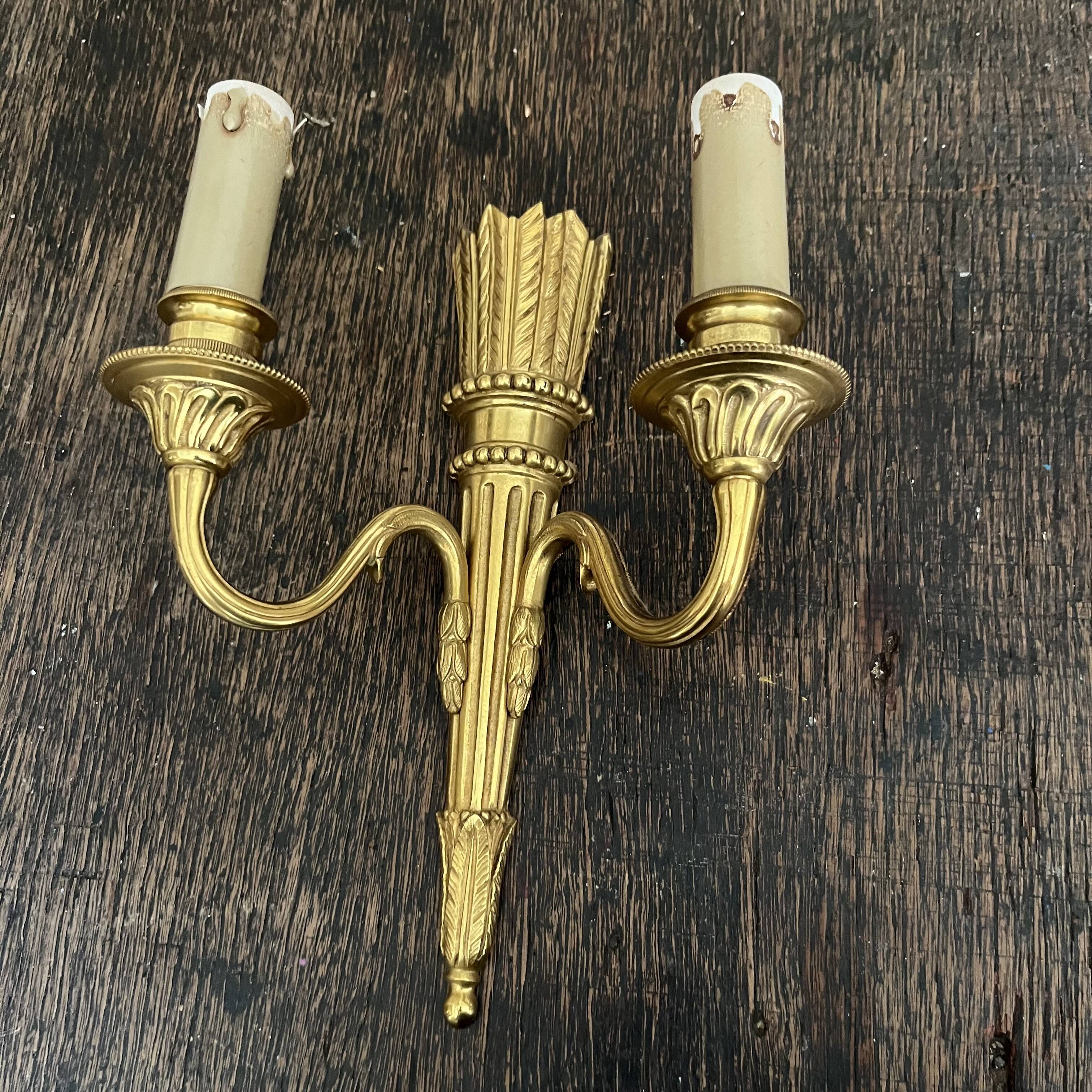 Pair of neo classic wall lights