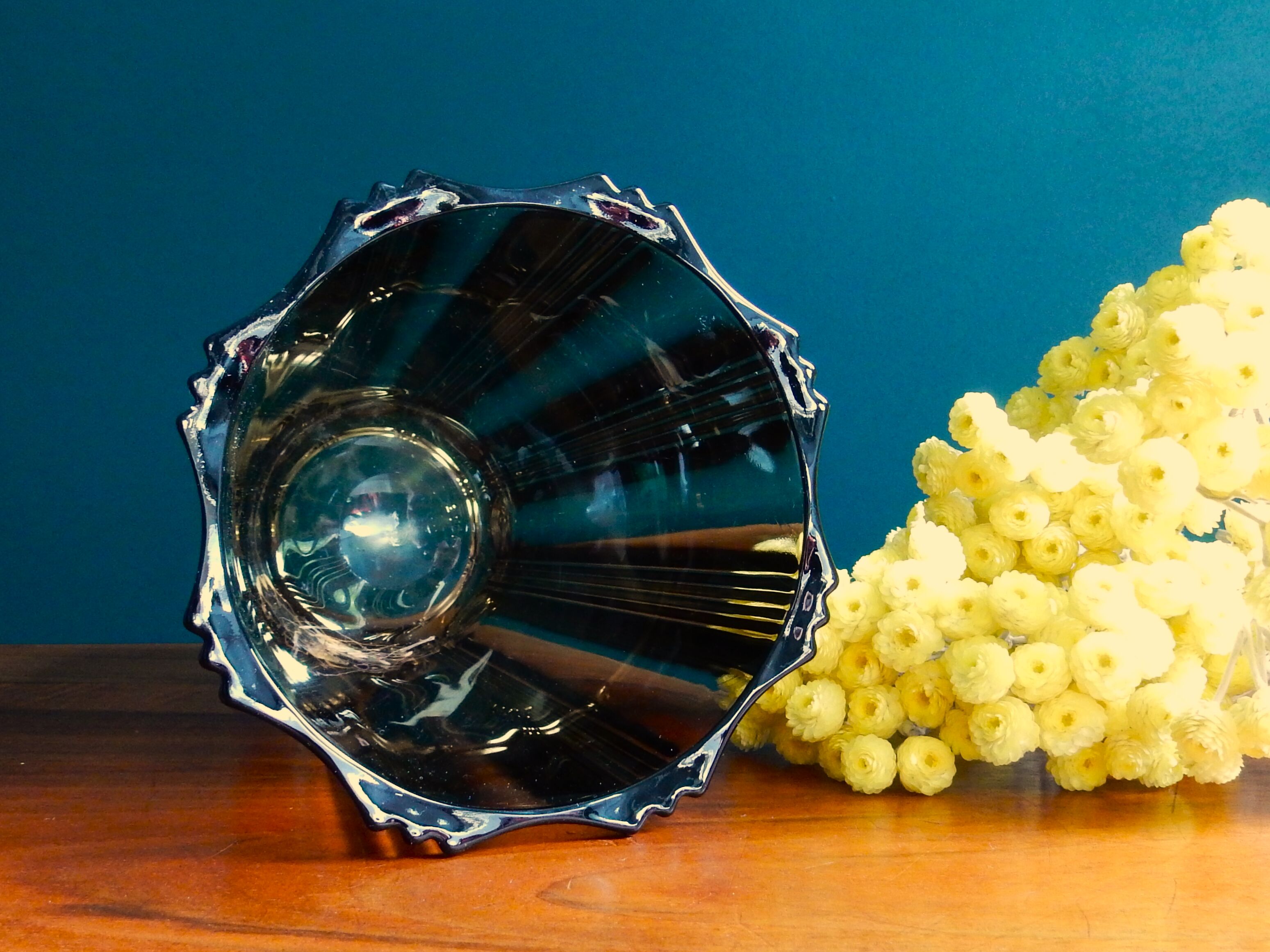 Smoked glass vase