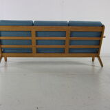 Complete danish design oakwood Hans Wegner lounge set