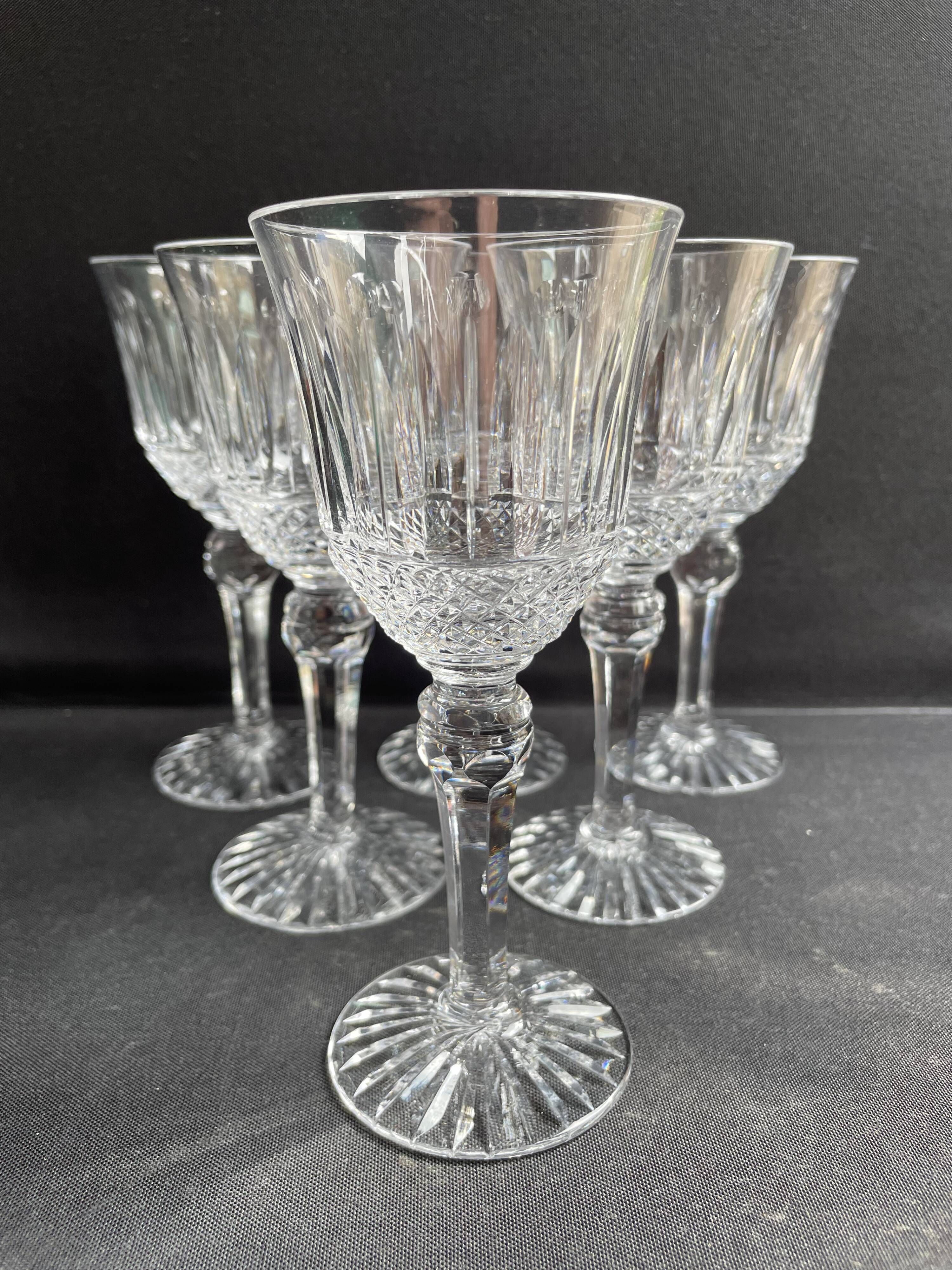 6 Red Wine Glasses – Mouth Blown and Hand Cut Crystal