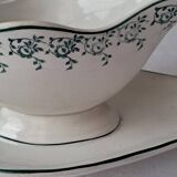 Iron clay sauceboat from Moulin des Loups No. 40. Vintage