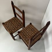Child's chair made of wood and rope