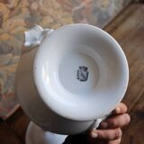 Antique white soup tureen in ironstone – Sarreguemines