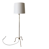 Lampadaire tripode monte baisse des années 60 en laiton massif