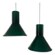 Vintage 2x Holmegaard P&T pendant - Michael Bang - Danish glass design lamp