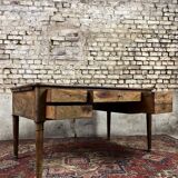 Flat mahogany desk Louis Philippe XIX century