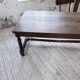 Solid oak table 1900 drapery style XL 280cm with extensions