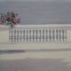 Giorgio Zuppini, Terrace by the Sea with Seagulls, Lithograph, 1970