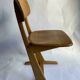 Suite of 6 chairs foot compass 1960 beautiful blond patina