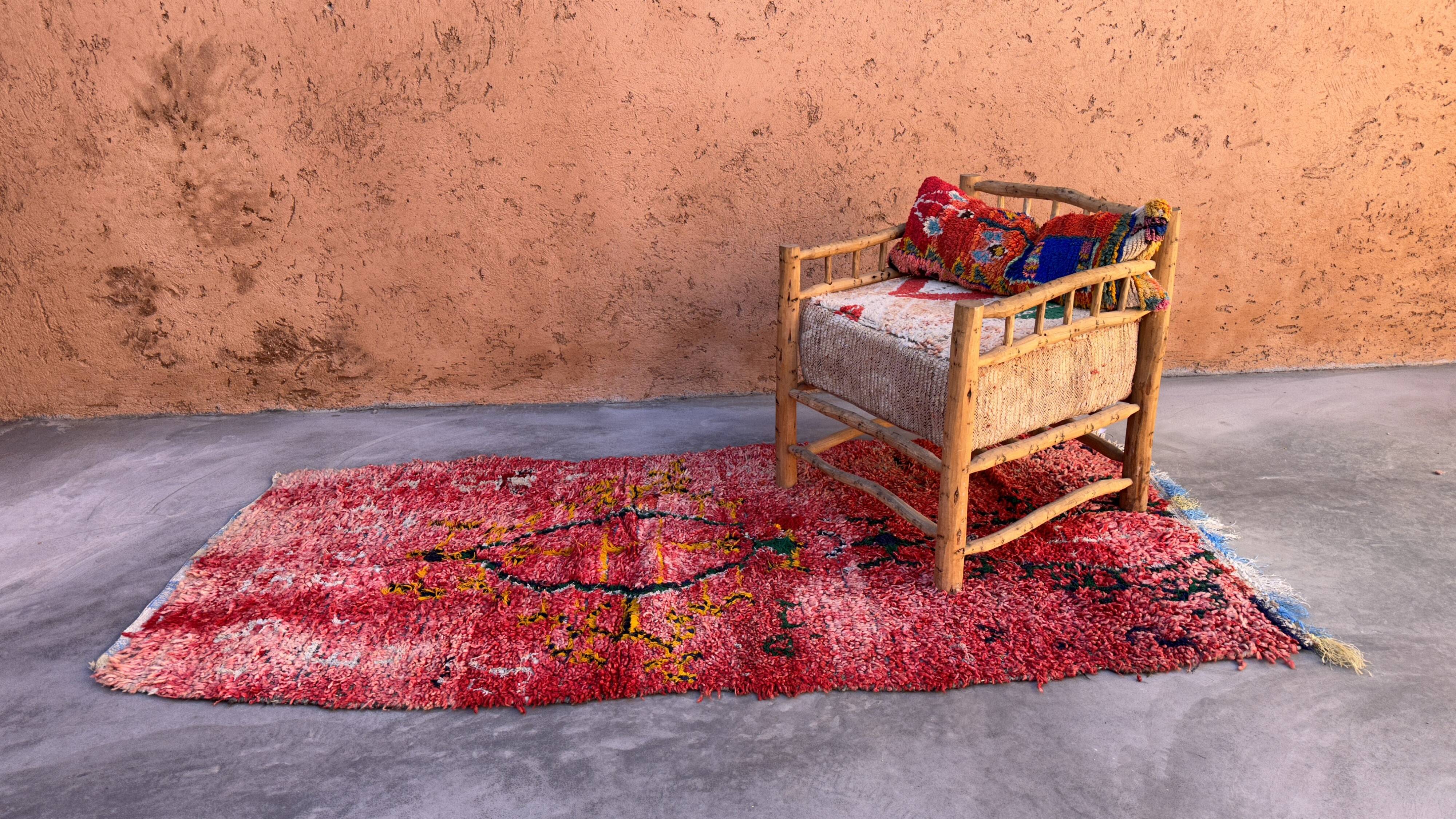 Red Moroccan Talsint rug - 113 x 259 cm