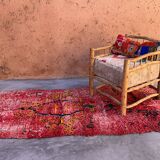 Red Moroccan Talsint rug - 113 x 259 cm