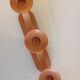 Three-tete Scandinavian/vintage 60-70 wooden chandelier