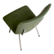 Chaise en aluminium chromé et skaï vert années 1960