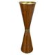 Minimalist diabolo plant stand in metal & walnut, Italy, 1950s