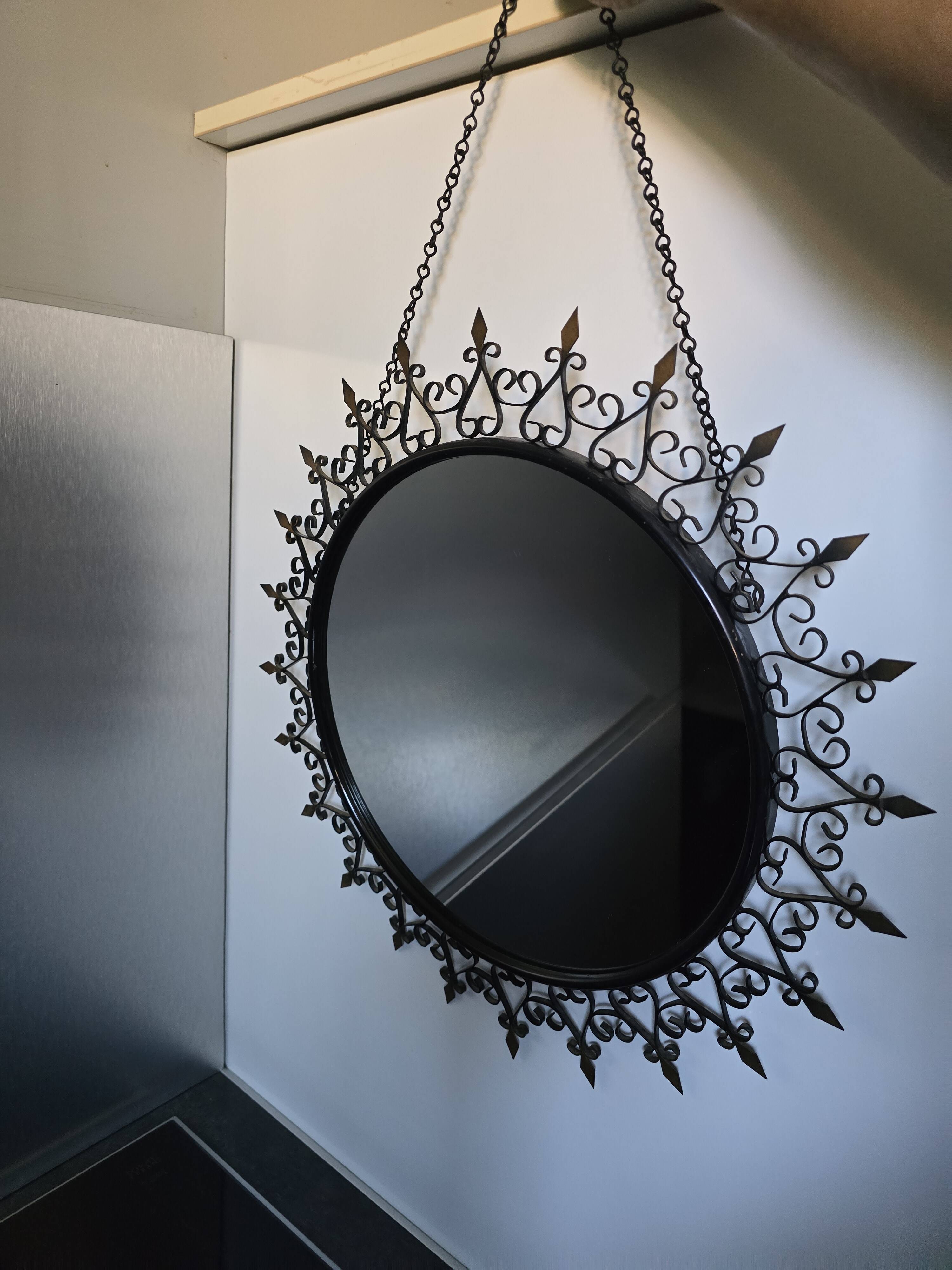 Authentic Sun Mirror Chaty Vallauris – Wrought Iron – 1950s/60s Era