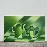 Cubist still life oil on canvas
