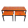 Three nesting tables in orange ceramic, attributed to Roger Capron, 1960