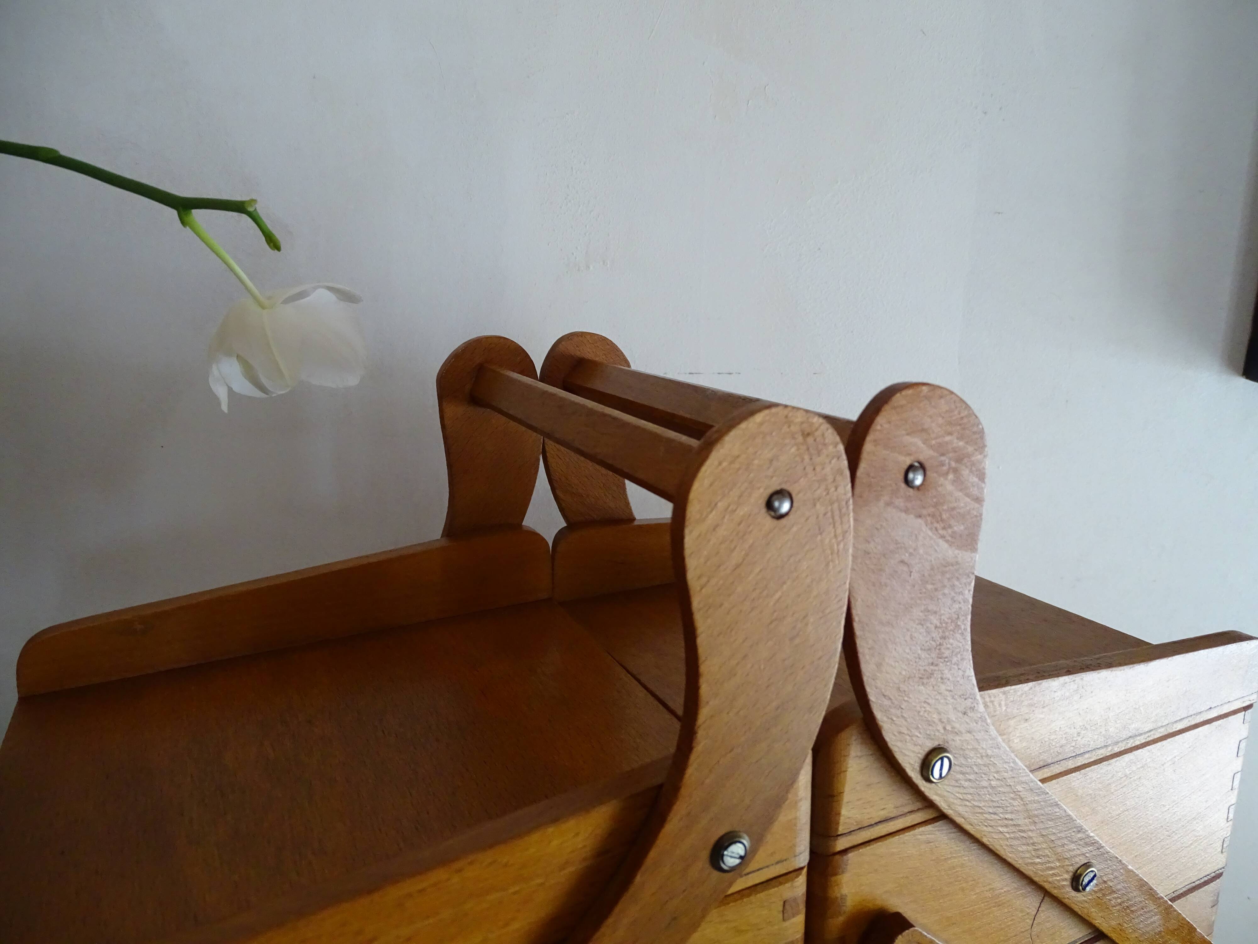 Vintage wood standing worker