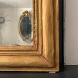 Mirror fireplace trumeau Louis philippe gilded, 105x77 cm