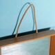 Wooden Japandi Scandinavian mirror from the 70s, minimalist mirror.