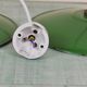 Lot of 2 lampshades enamelled sheet metal and brass socket