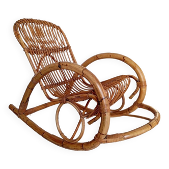 Rattan rocking chair from the 60s