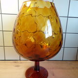 Vase in amber Empoli glass