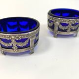 Paire de salerons en argent massif - Orfèvre Léon Lapar 1880