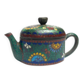 China, small cloisonné bronze teapot early 20th century