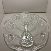 Plateau à Fromage, Peakcock, cristal, Lars Hellsten, Orrefors, Suède, 1970
