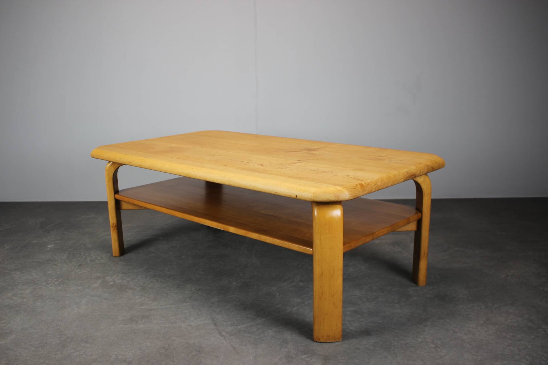 Mid-century Scandinavian conference table in solid birch, 1980s