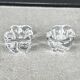 Pair of crystal salt cellars by Daum France