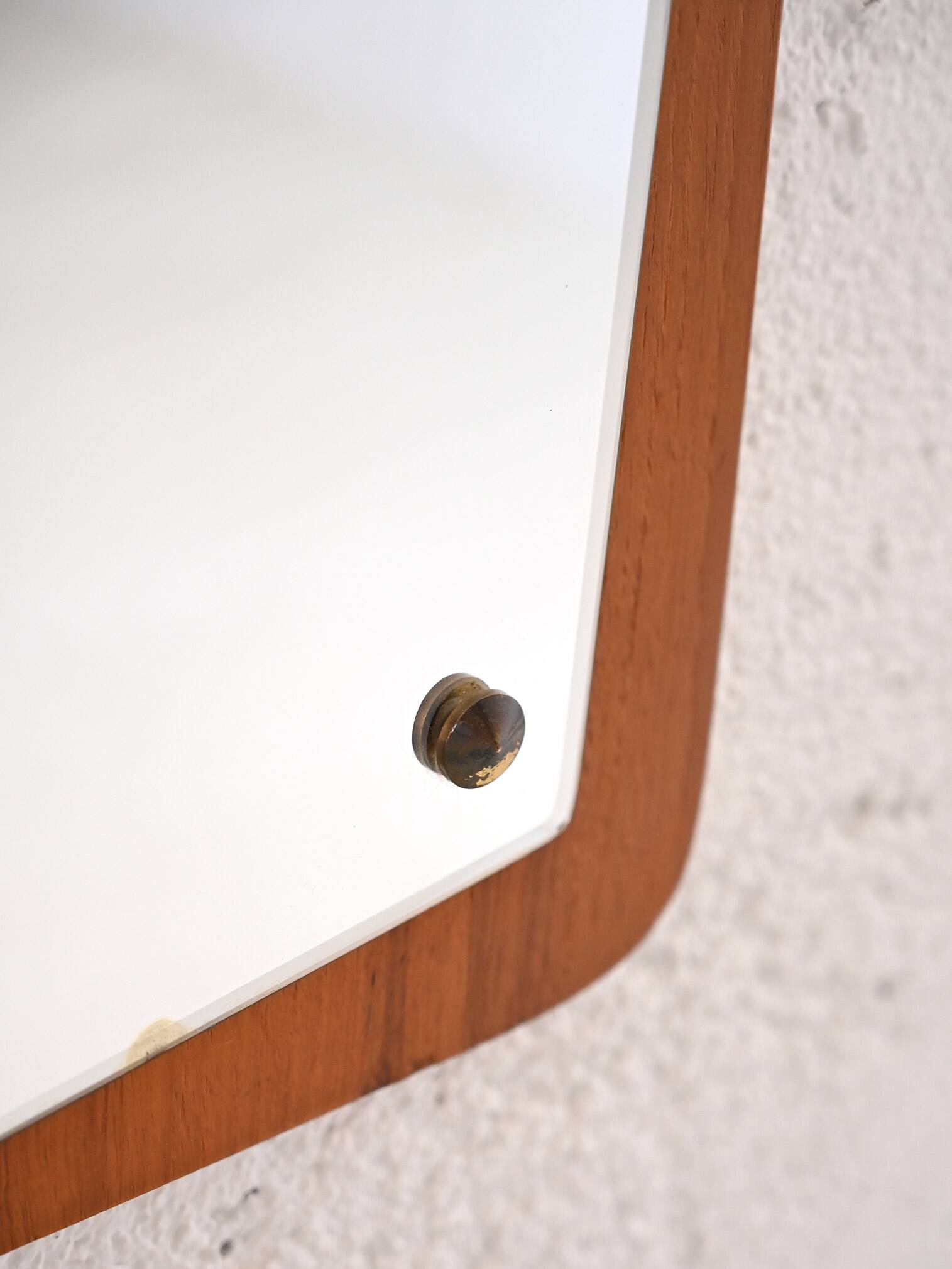 Scandinavian teak mirror, 1960s