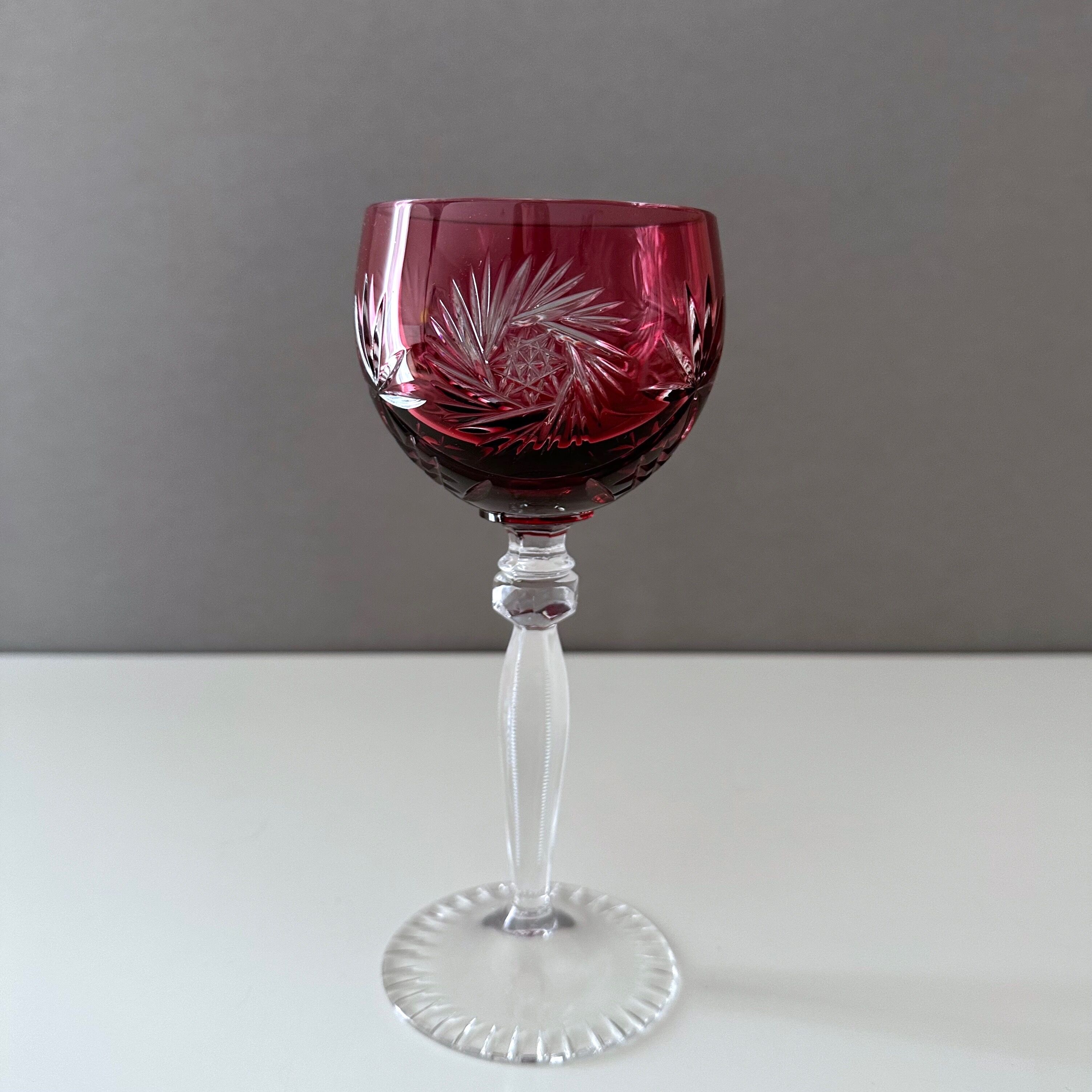 Collection of 4 crystal glasses