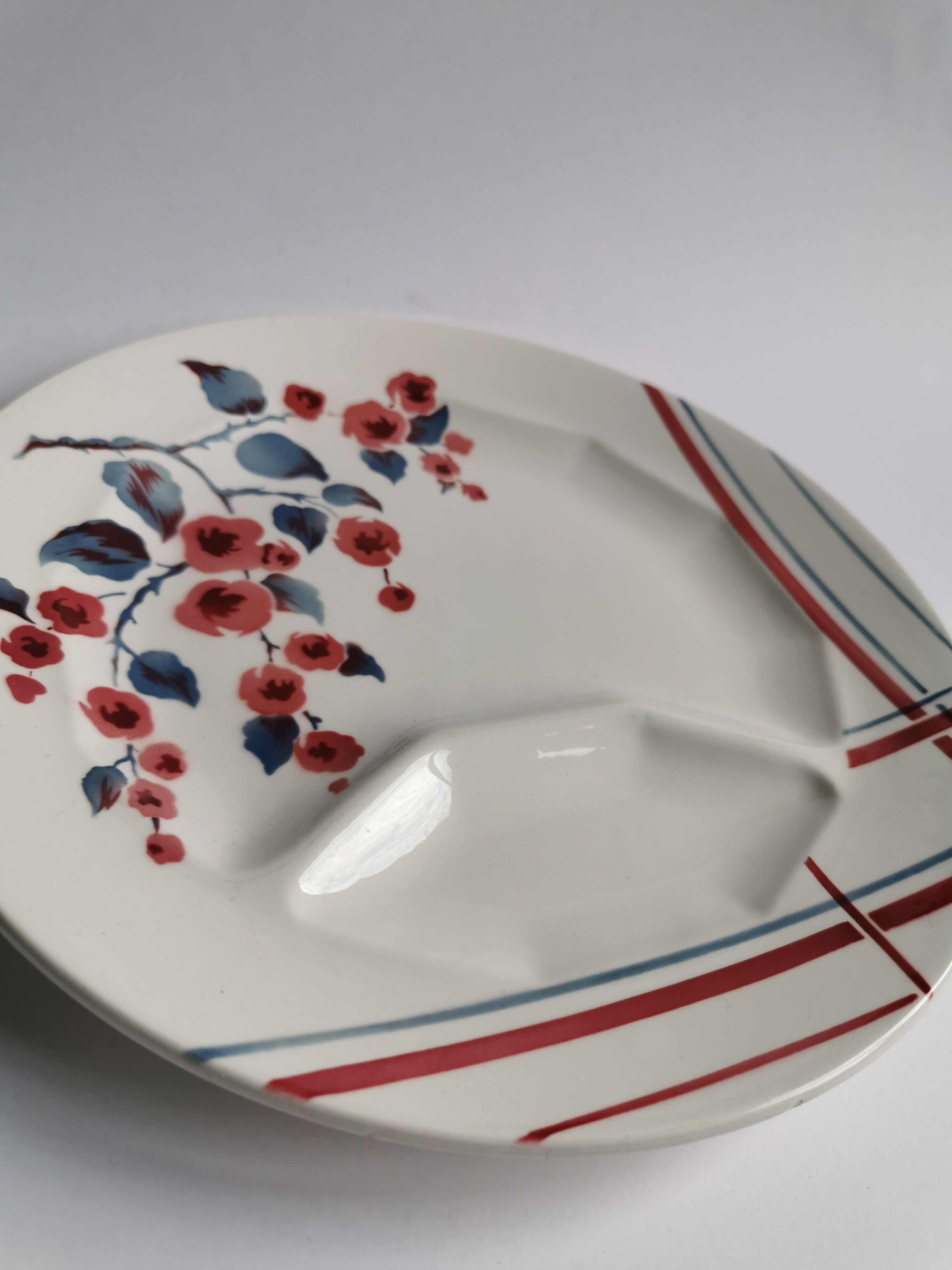 Set of 6 plates Digoin Sarreguemines Cytise