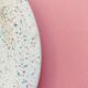 Lot of 10speckled pastel plates quadrifoglio