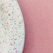 Lot of 10speckled pastel plates quadrifoglio