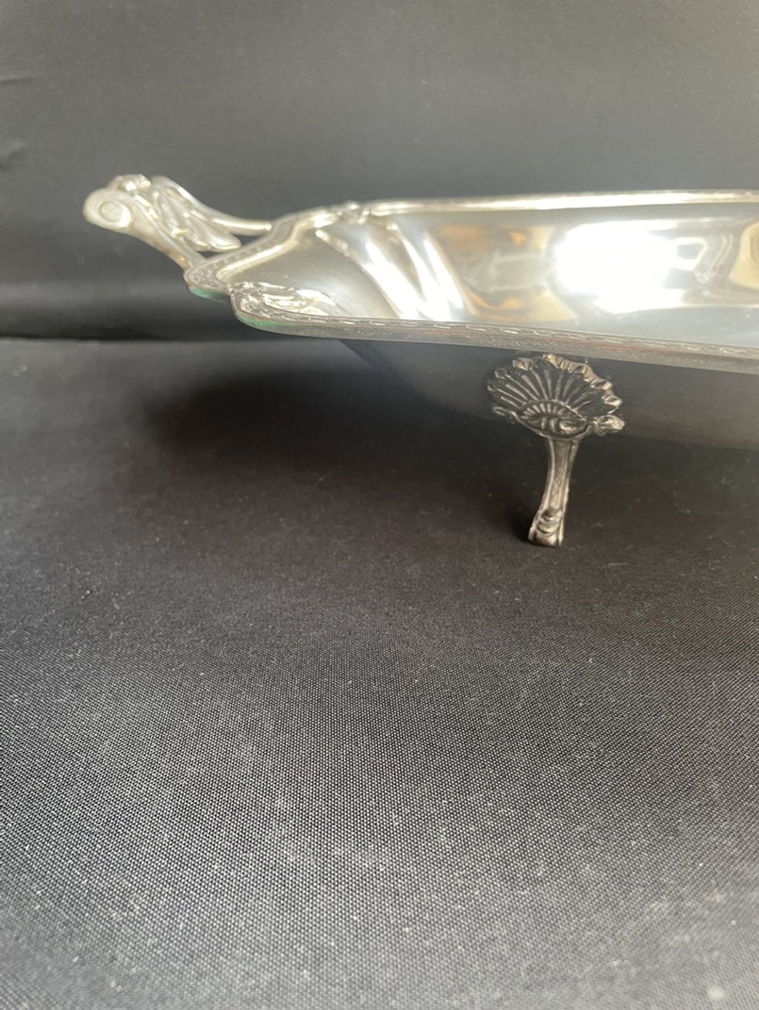 Grand plat corbeille centre de table – Métal Argenté – Roux-Marquiand