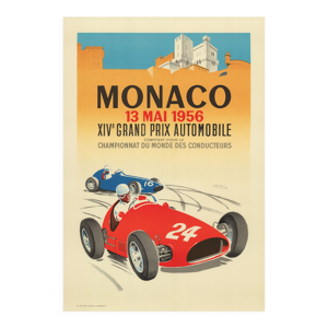 Affiche Grand Prix Monaco 1956