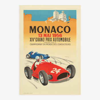 Poster Grand Prix Monaco 1956 Jacques Ramel
