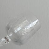 Set of 6 chiseled crystal liqueur glasses