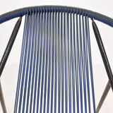 Mid-century plastic thread outdoor club chair