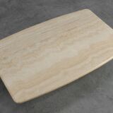 Sculptural organic travertine coffee table, France 1980s