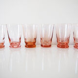 Set of 6 glasses pink
