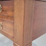 Louis XVI style flat desk in 19th century mahogany