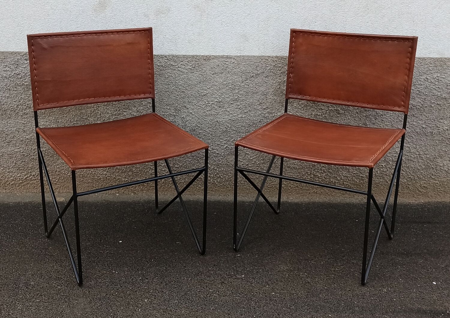 Pair of leather chairs