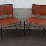 Pair of leather chairs