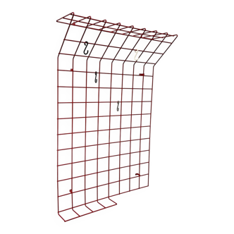 Red rope coat rack, modern German mid-century, 1960s.