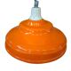 Lampadario Vintage Anni '70 Space Age – Arancione e Cristallino – Ø 38cm