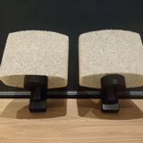 Pair of wall lamps in perspex granité deisgn 60